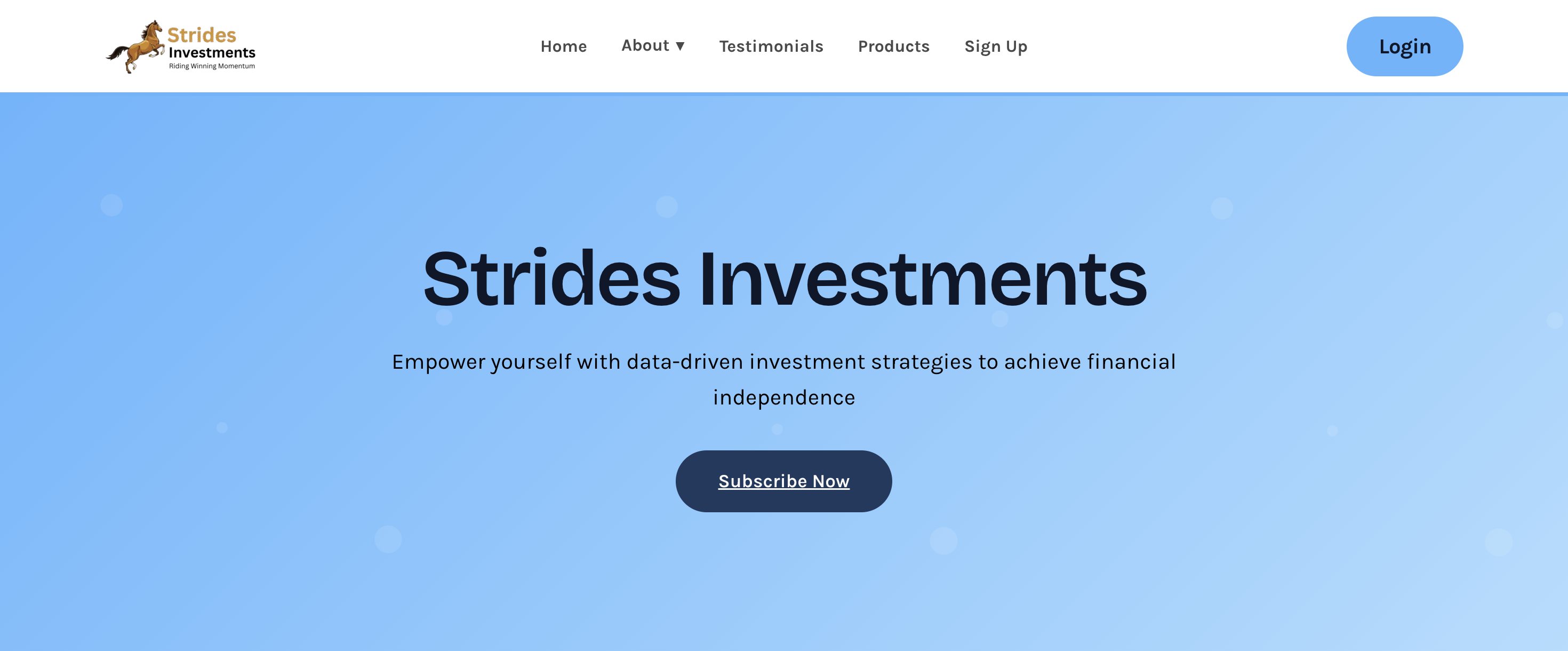 Strides Investments Website